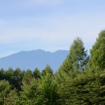 敷地北側から鳳凰三山の眺望。