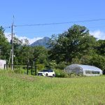 敷地南西側から北方向を撮影。八ヶ岳を眺望。